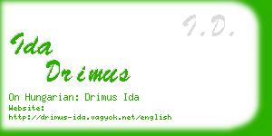 ida drimus business card